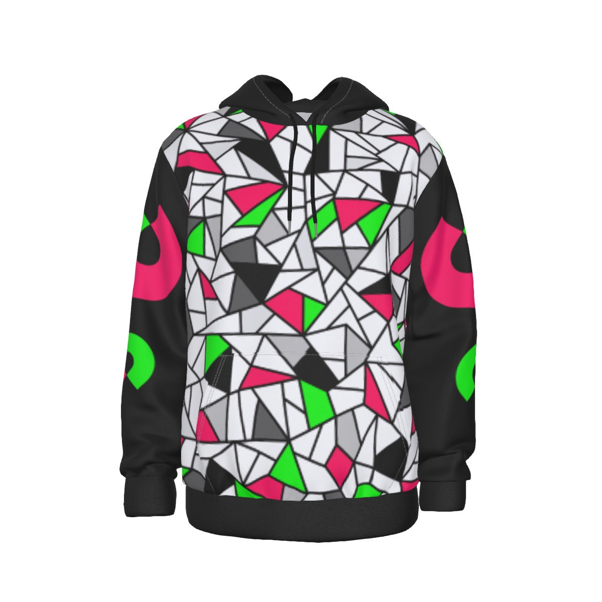 Berry Fractal Rattlesnake Pullover Hoodie (Unisex)