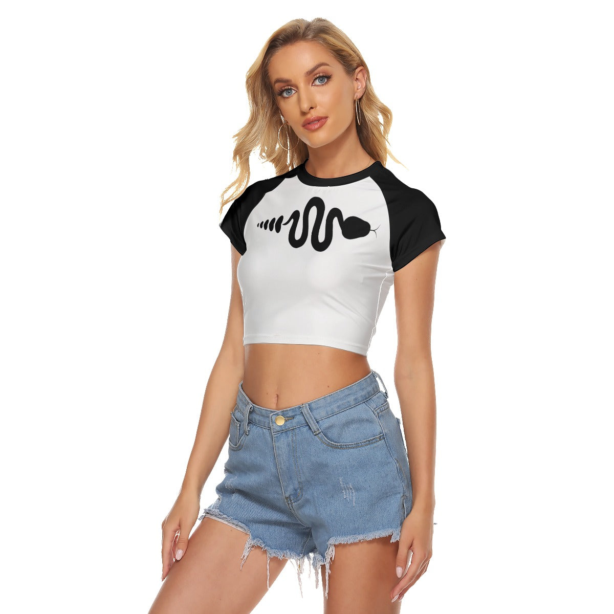 White Rattlesnake Cropped T-shirt (Women's Sizing)