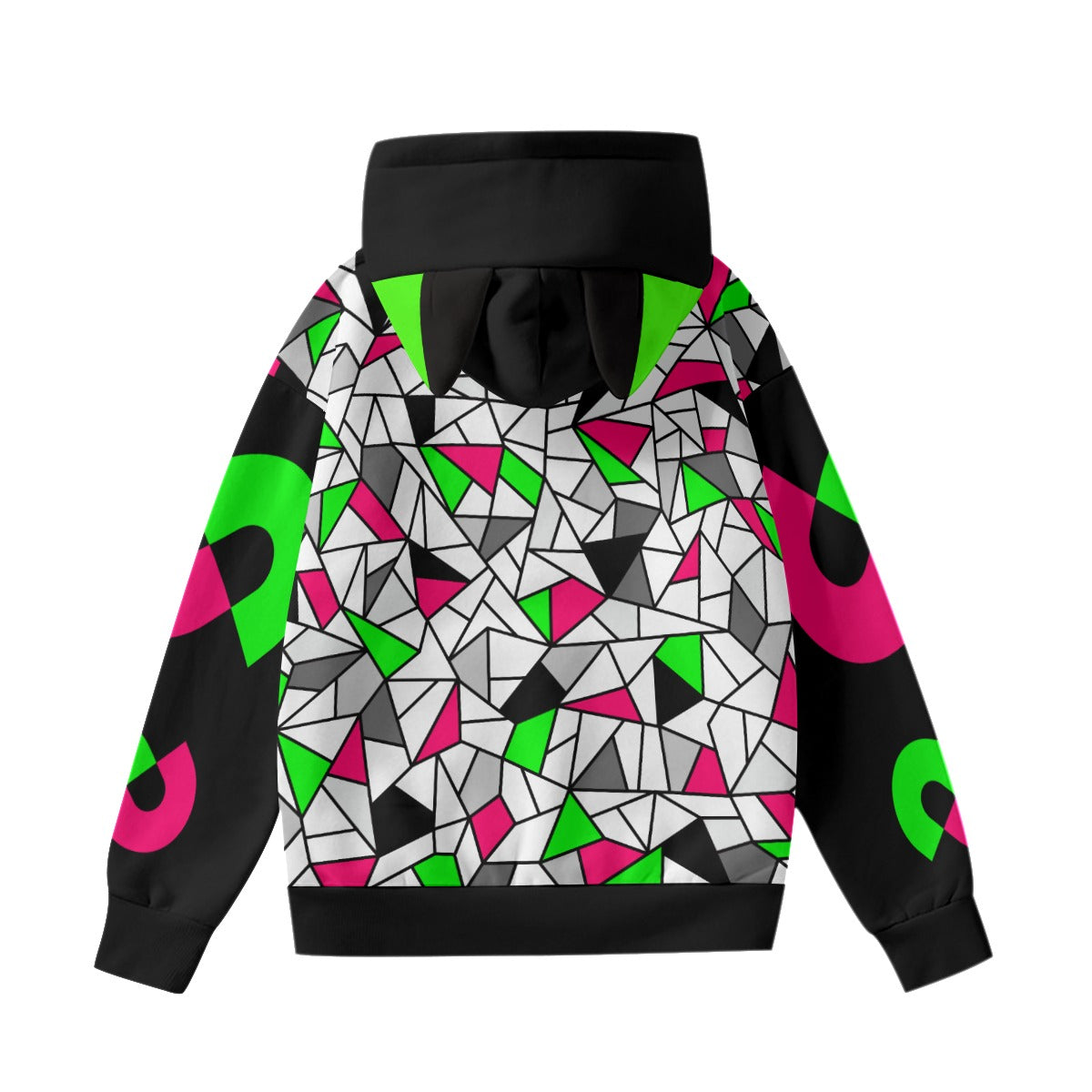 Fractal Hoodie With Cat Ears (Women's Sizing)