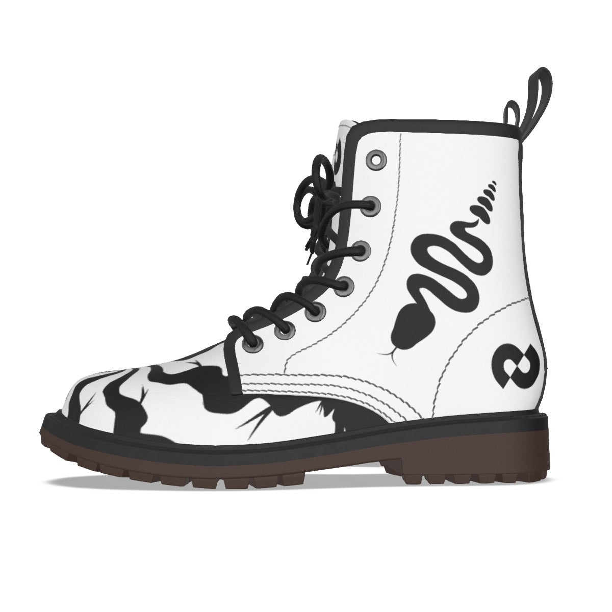 Hypnosisss Rattlesnake Combat Boots (Women's Sizing)