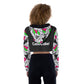 Berry Fractal Rattlesnake Crop Top Hoodie (Women's Sizing)