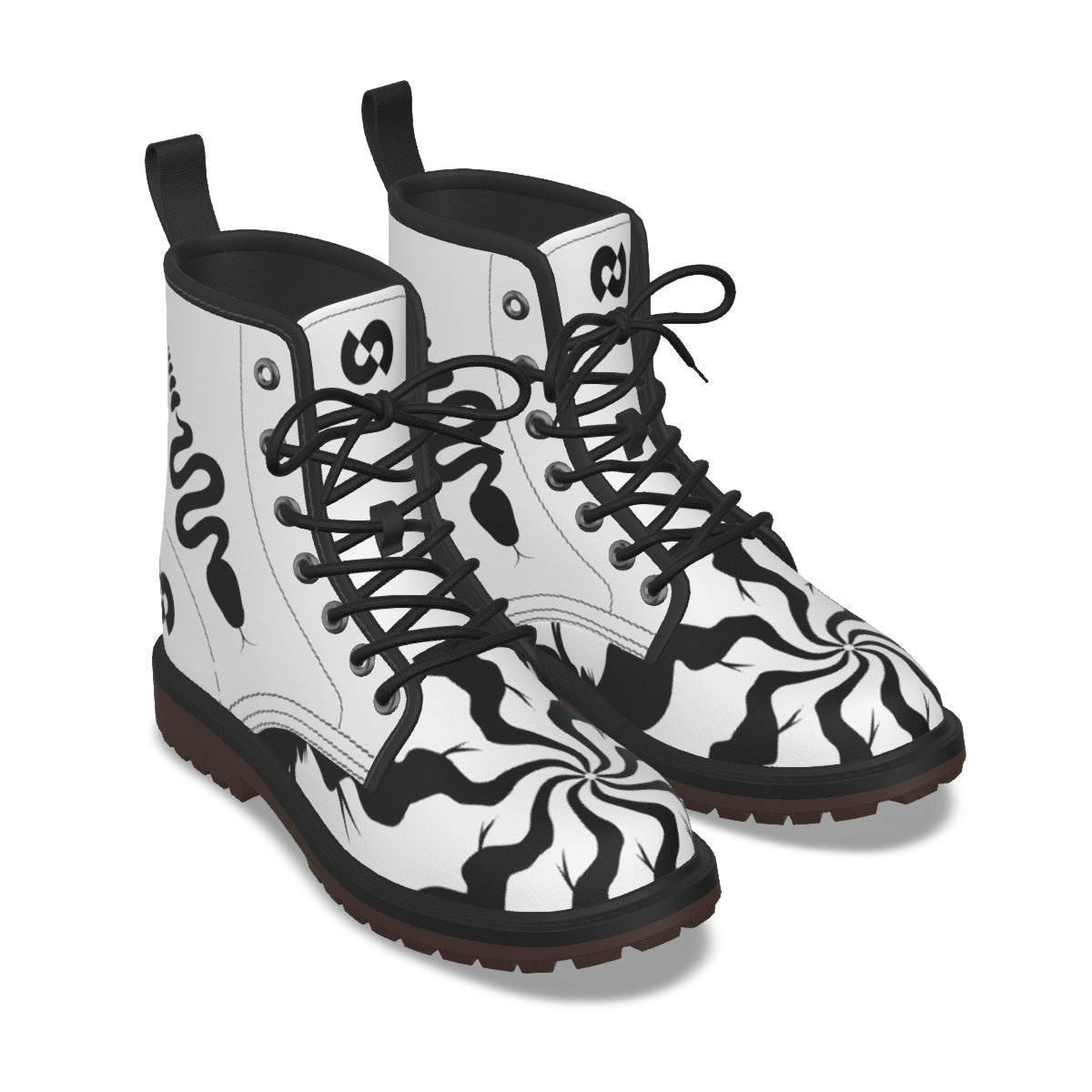 Hypnosisss Rattlesnake Combat Boots (Women's Sizing)